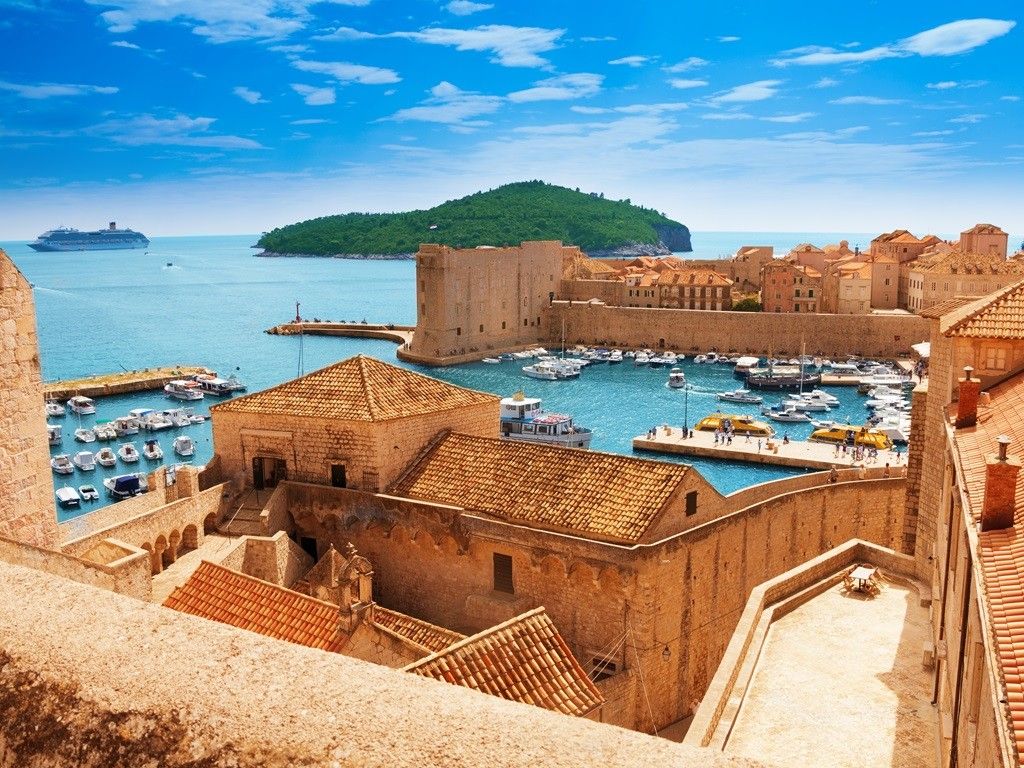 Port of Dubrovnik from the old city walls